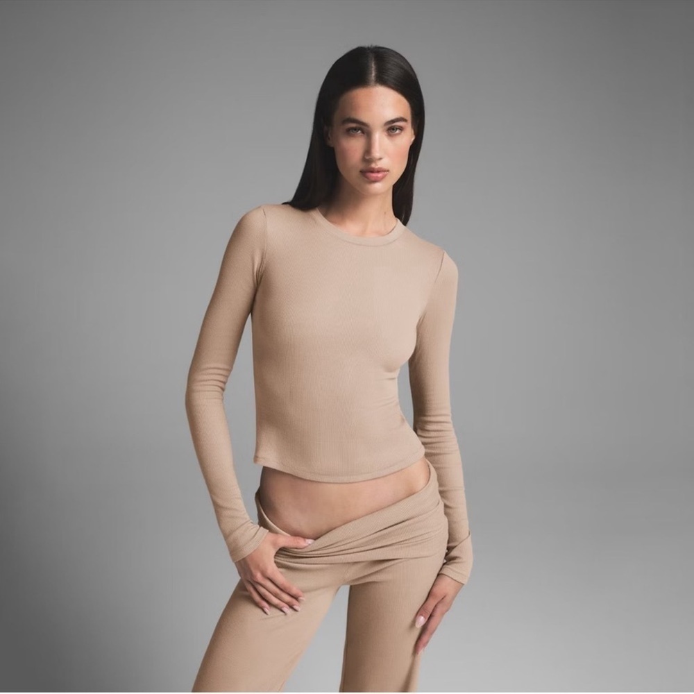 NWT Skims (B7) Cotton Rib Long Sleeve Shirt XS